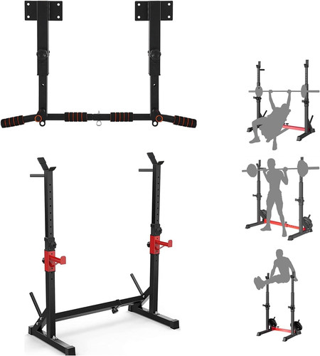 Adjustable squat press barbell - press,