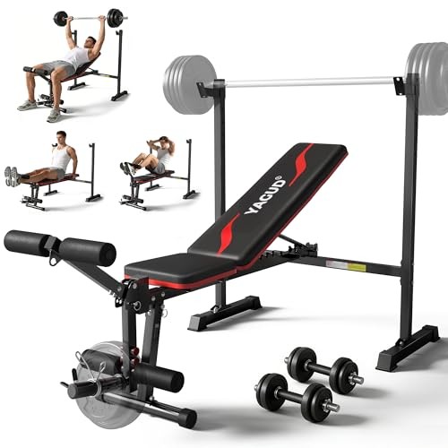 Yagud weight bench set 880lbs - weight,