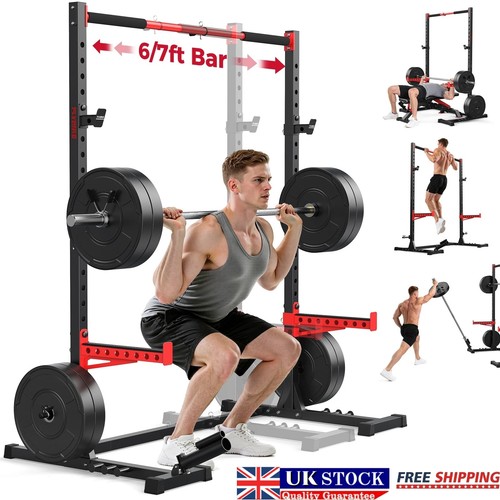 Squat rack with pull - with, bar